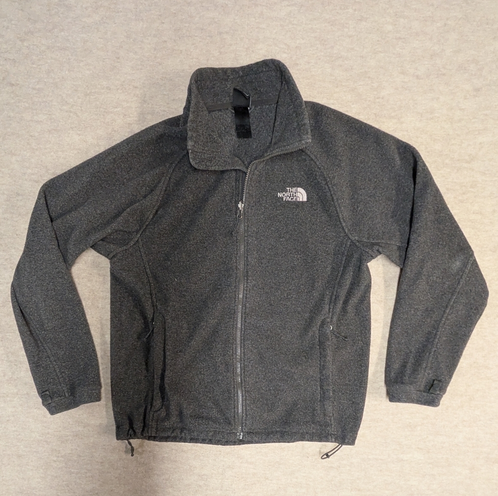 The North Face Charcoal Gray Full Zip Fleece Sweatshirt W/ Pockets Size Large